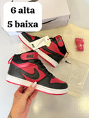 Bota Court Borough Low Vermelho Preto